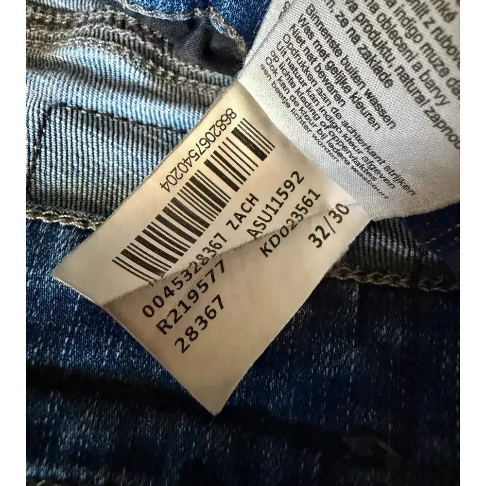 MAVI 'Zach' Straight Leg Organic Jeans Mens 32/30 (actual 30W)